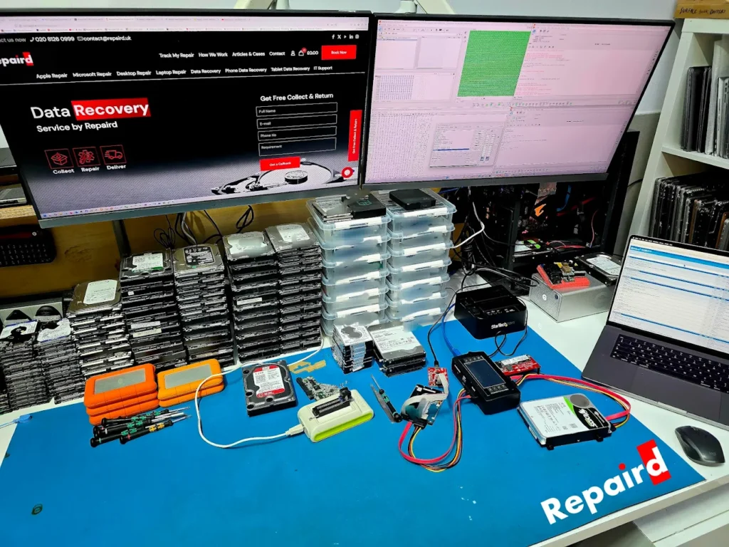 Data recovery service in London, England